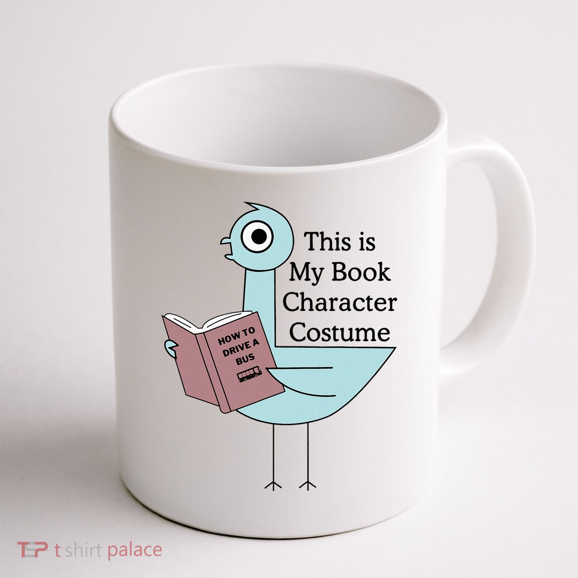 This Is My Book Character Costume Pigeon Reading Coffee Mug