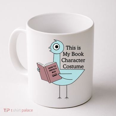 This Is My Book Character Costume Pigeon Reading Coffee Mug