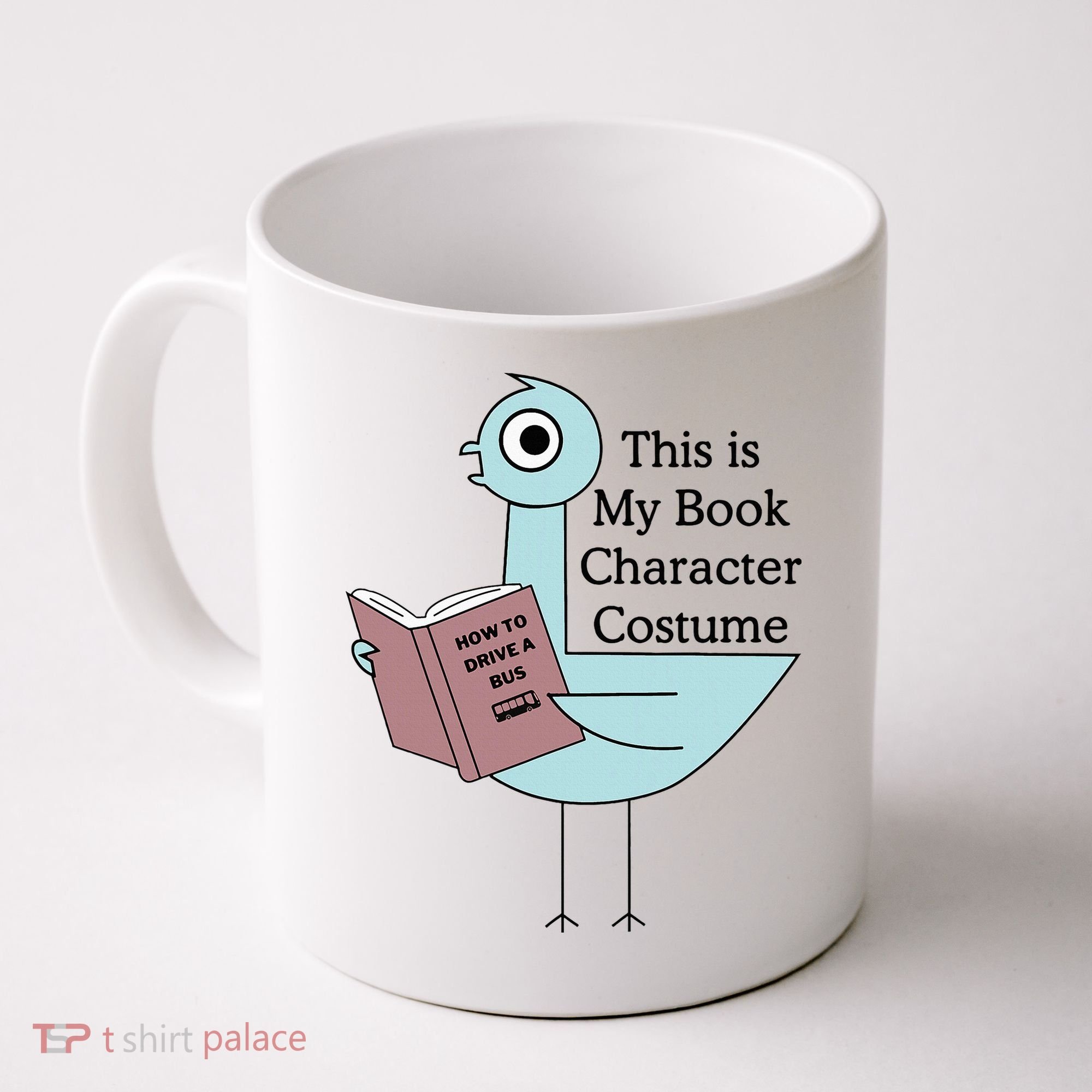 This Is My Book Character Costume Pigeon Reading Coffee Mug