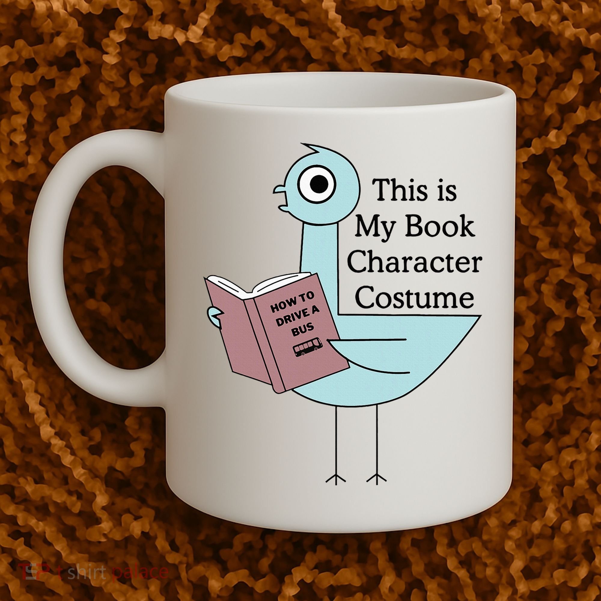 This Is My Book Character Costume Pigeon Reading Coffee Mug