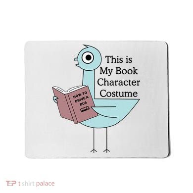 This Is My Book Character Costume Pigeon Reading Mousepad