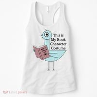 This Is My Book Character Costume Pigeon Reading Women's Tank Top thumb 0