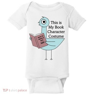 This Is My Book Character Costume Pigeon Reading Baby Bodysuit