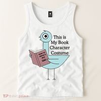 This Is My Book Character Costume Pigeon Reading Tank Top thumb 2