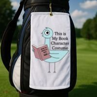 This Is My Book Character Costume Pigeon Reading Golf Towel thumb 2
