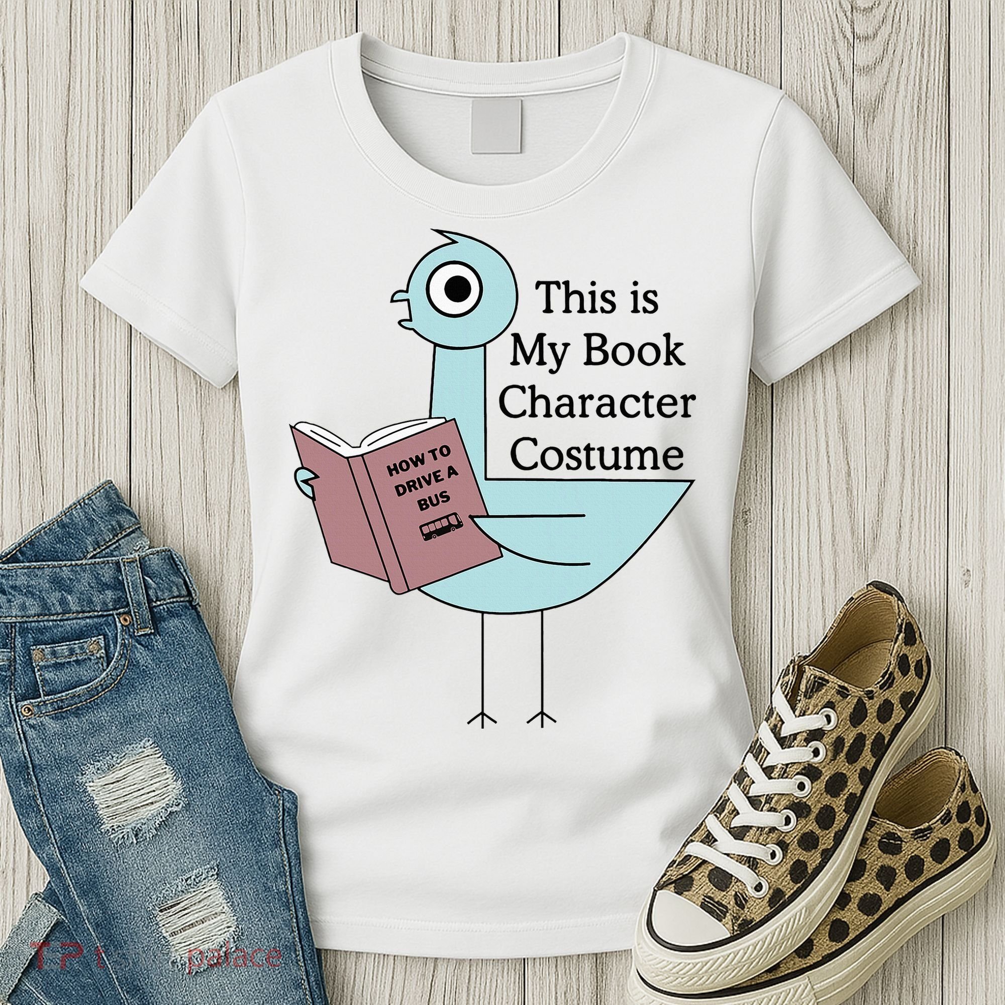 This Is My Book Character Costume Pigeon Reading Women's T-Shirt
