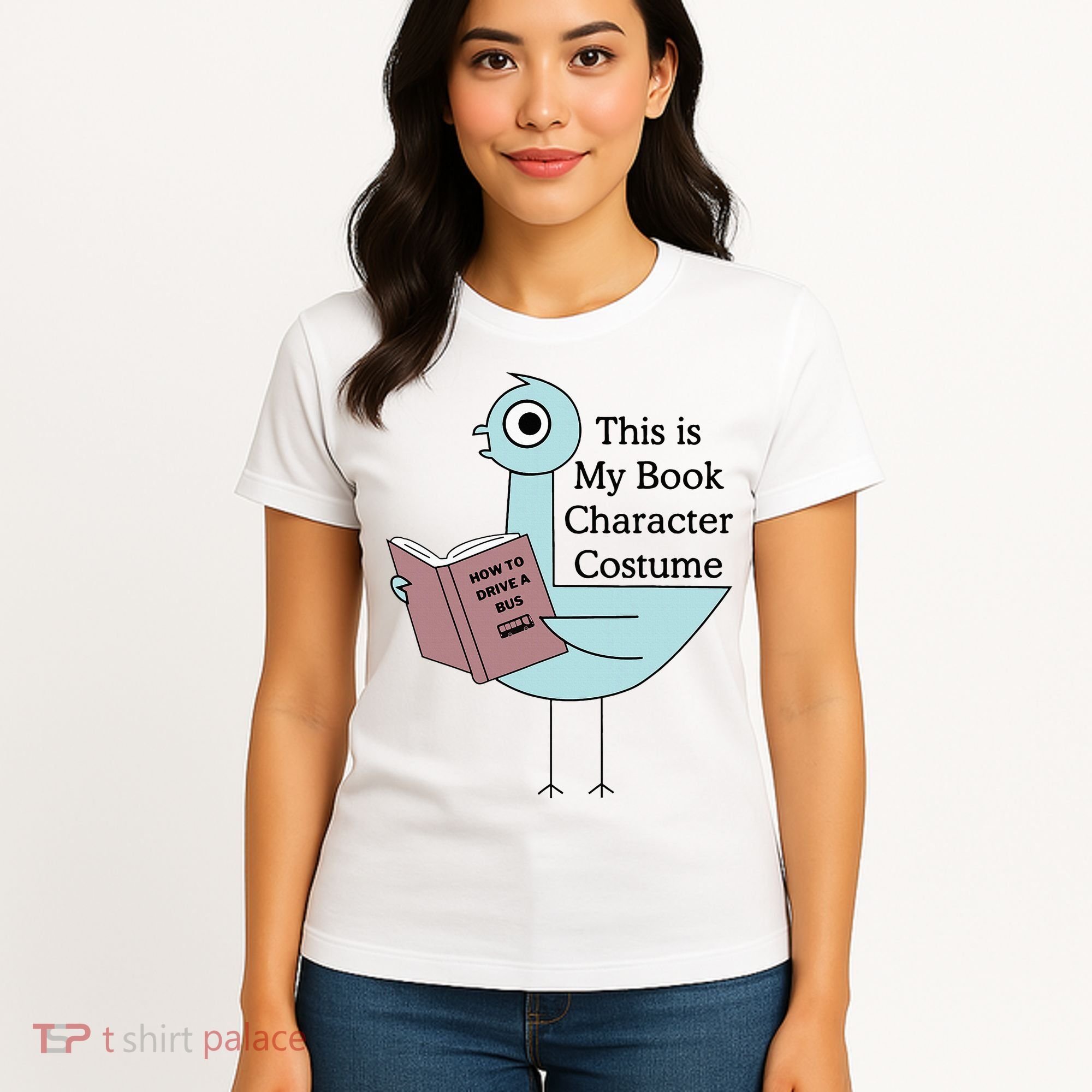 This Is My Book Character Costume Pigeon Reading Women's T-Shirt