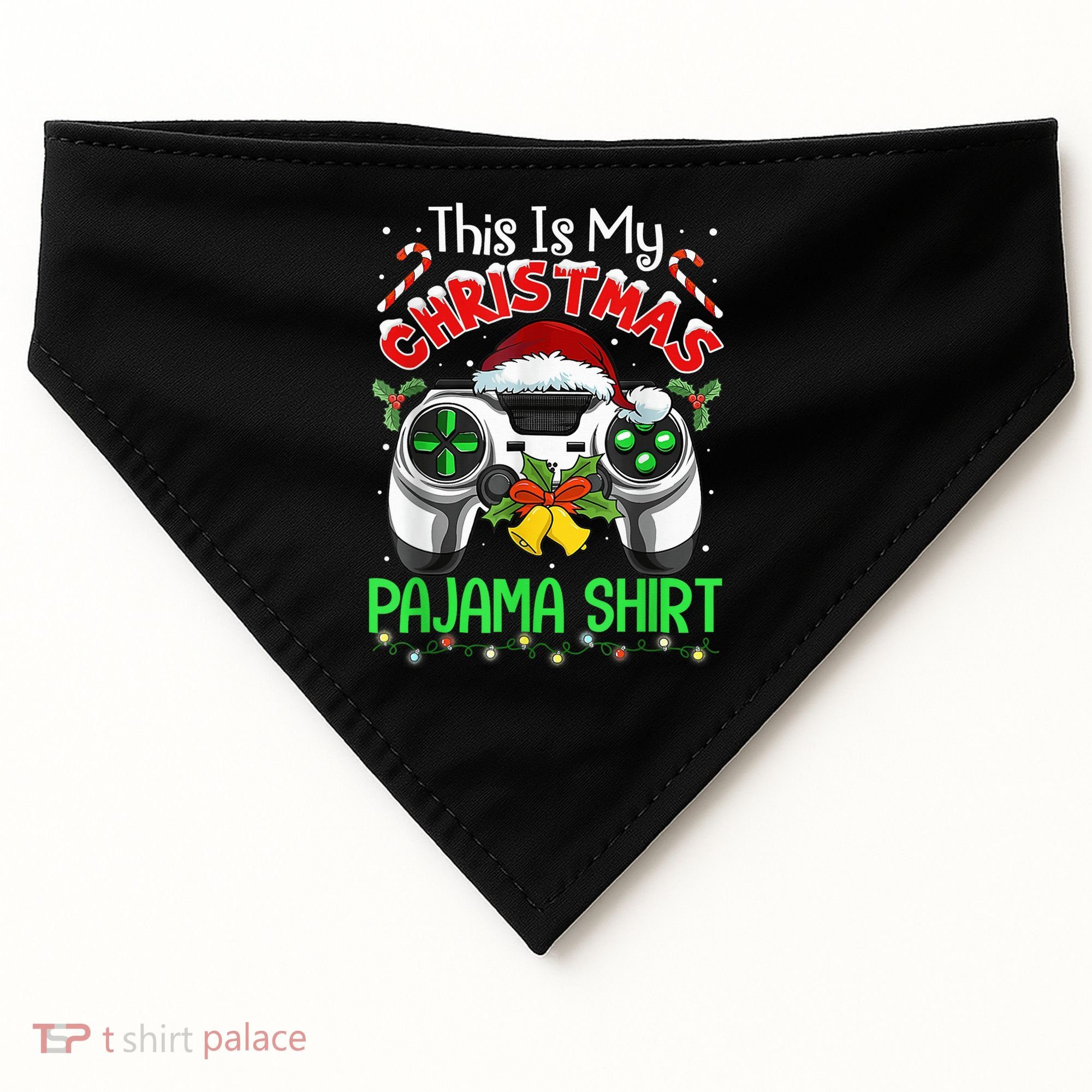 This Is My Christmas Pajama Gamer Video Game Boy Kid USA-Made Doggie Bandana
