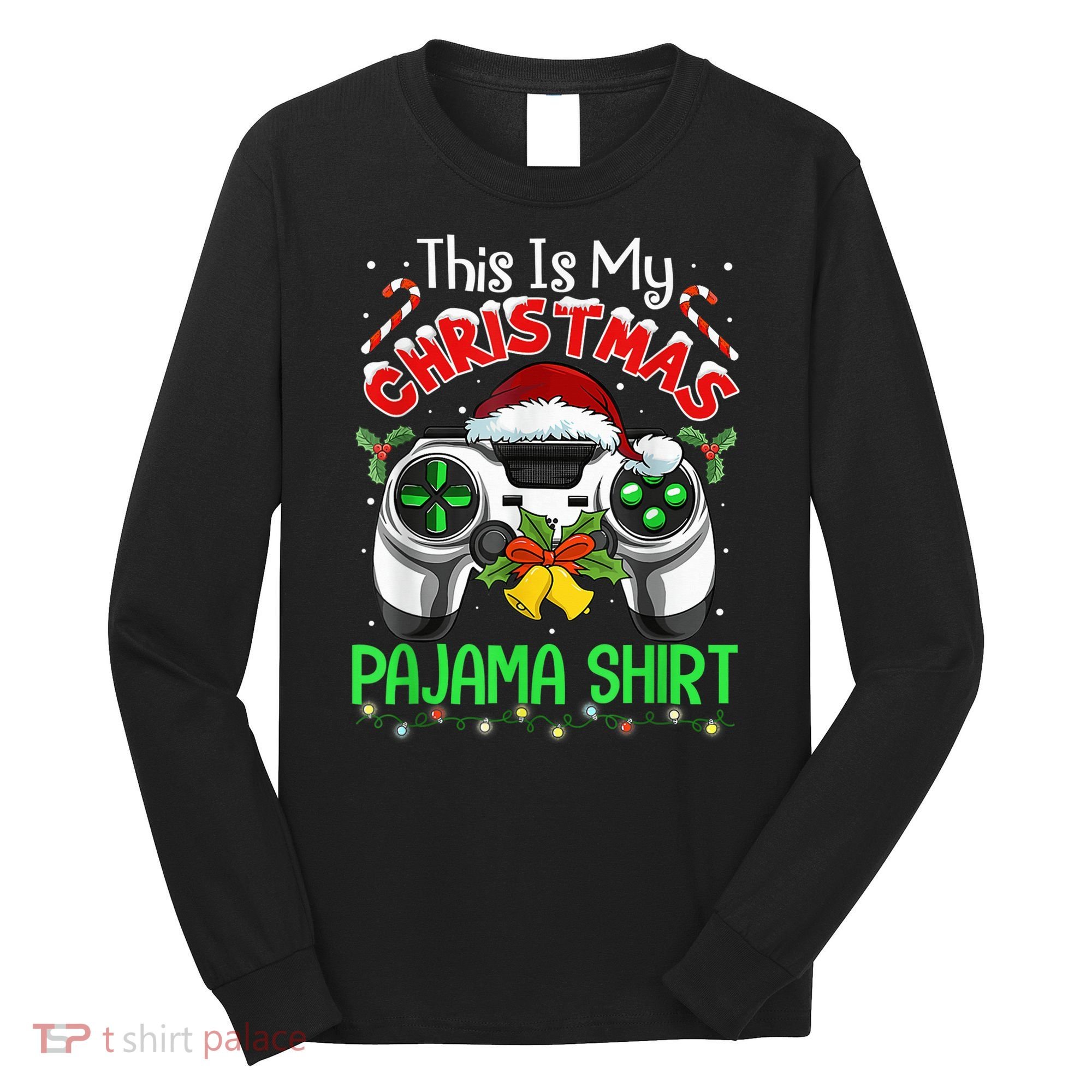 This Is My Christmas Pajama Gamer Video Game Boy Kid Long Sleeve Shirt