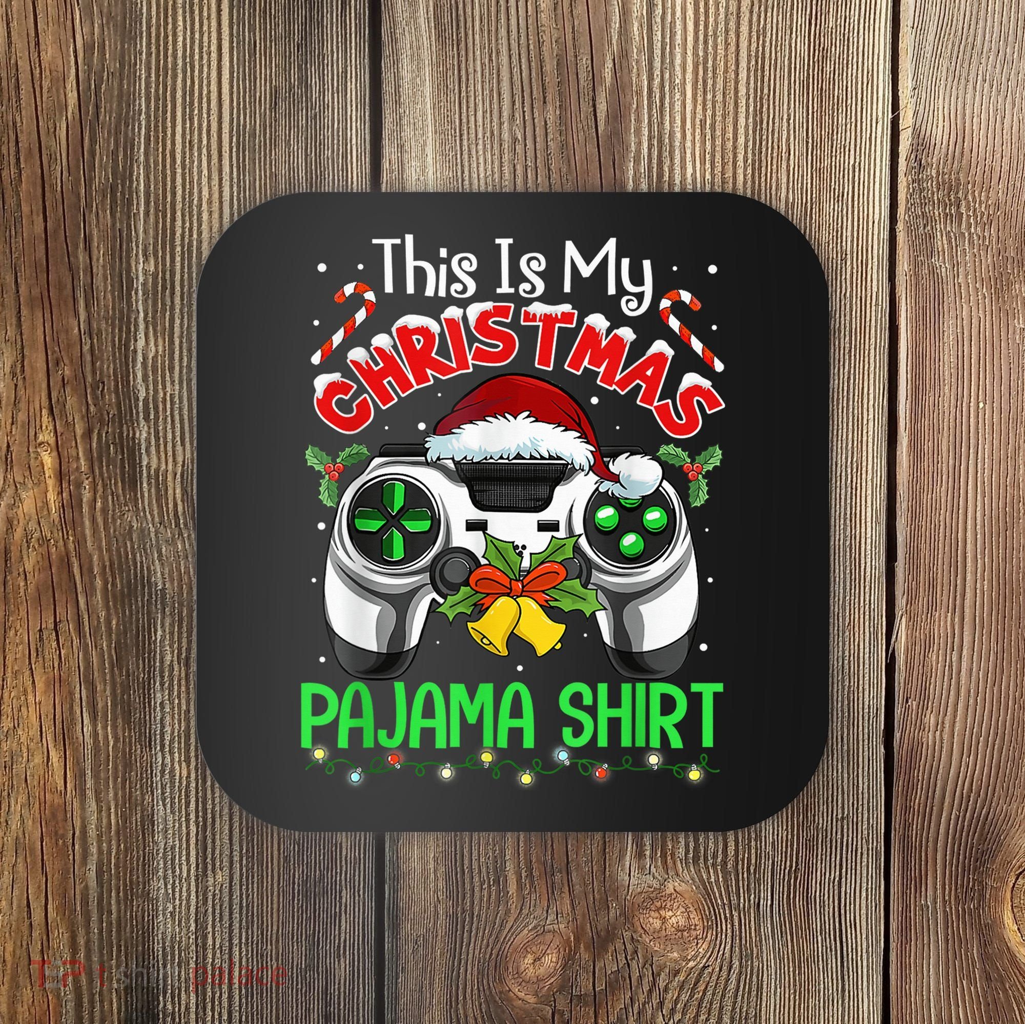 This Is My Christmas Pajama Gamer Video Game Boy Kid Coaster