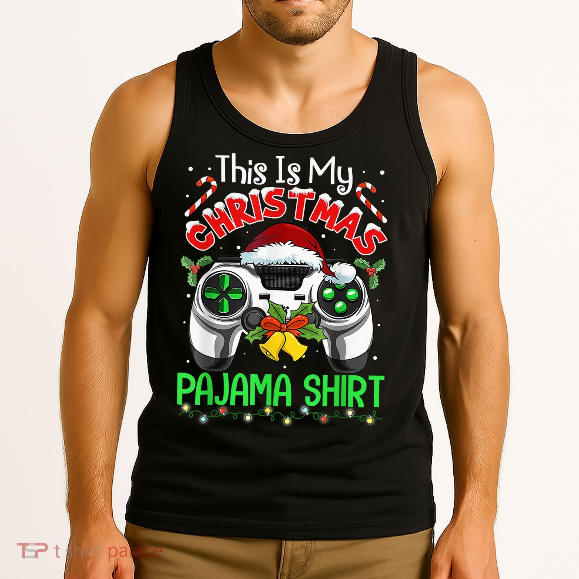This Is My Christmas Pajama Gamer Video Game Boy Kid Tank Top