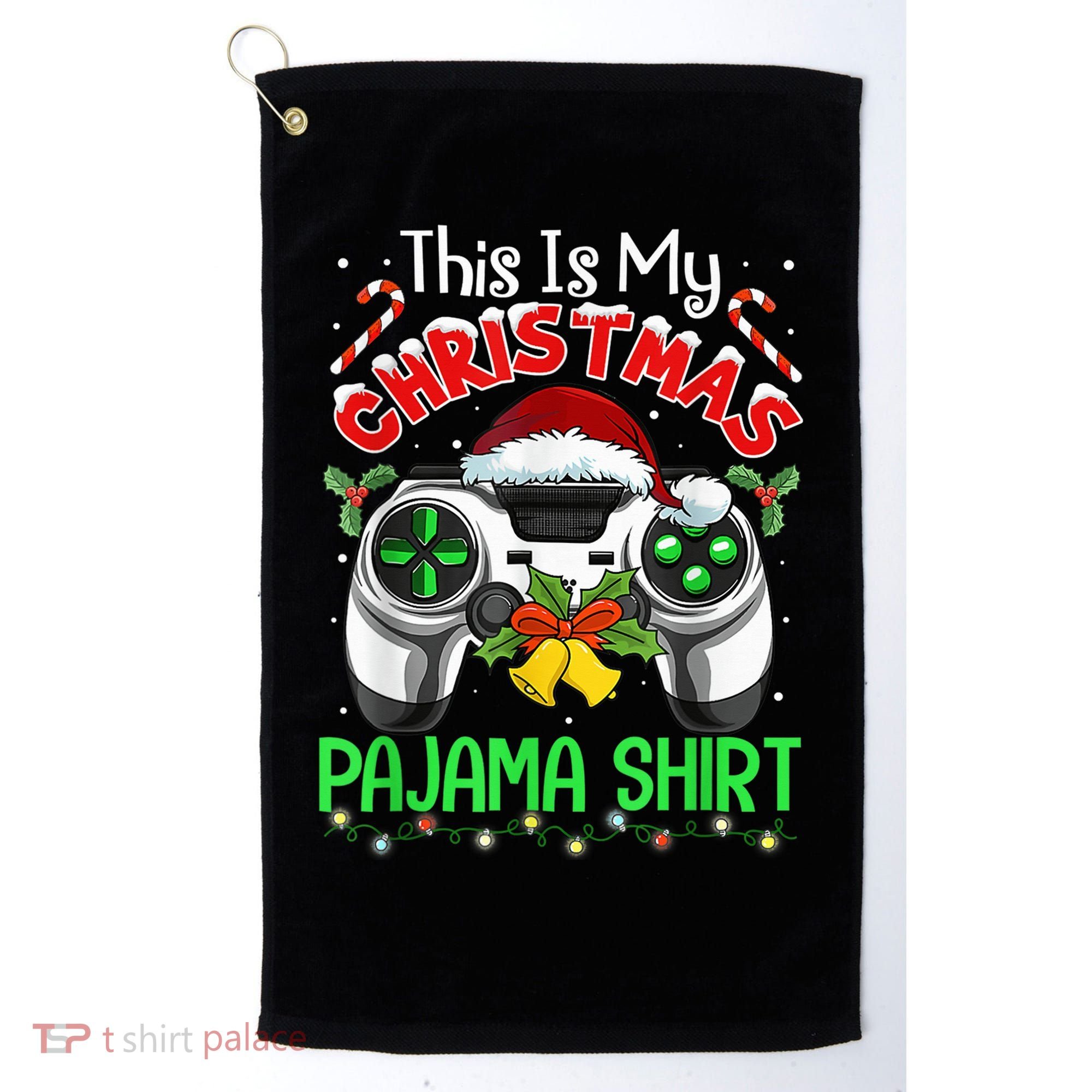 This Is My Christmas Pajama Gamer Video Game Boy Kid Golf Towel