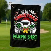 This Is My Christmas Pajama Gamer Video Game Boy Kid Golf Towel thumb 1