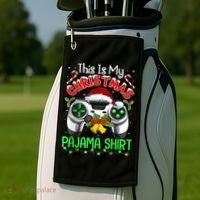 This Is My Christmas Pajama Gamer Video Game Boy Kid Golf Towel thumb 2