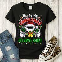 This Is My Christmas Pajama Gamer Video Game Boy Kid Women's T-Shirt thumb 3