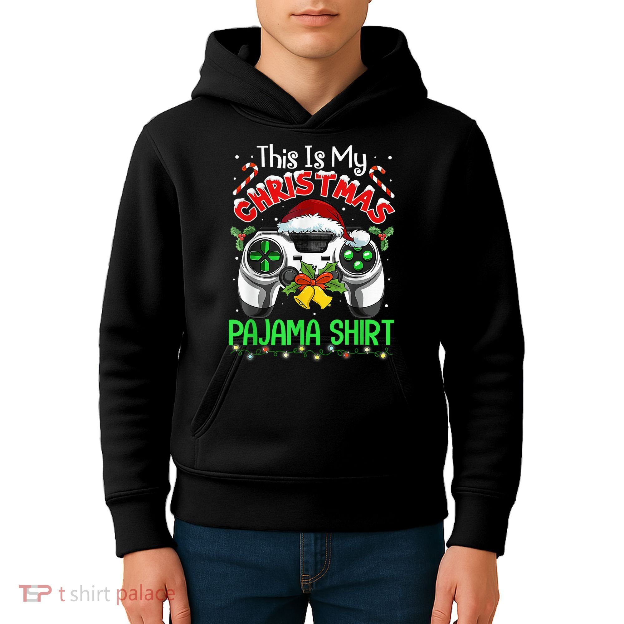 This Is My Christmas Pajama Gamer Video Game Boy Kid Kids Hoodie