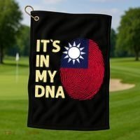 Taiwan In My Dna Taiwanese Flag Team Taiwan Gift Golf Towel thumb 1