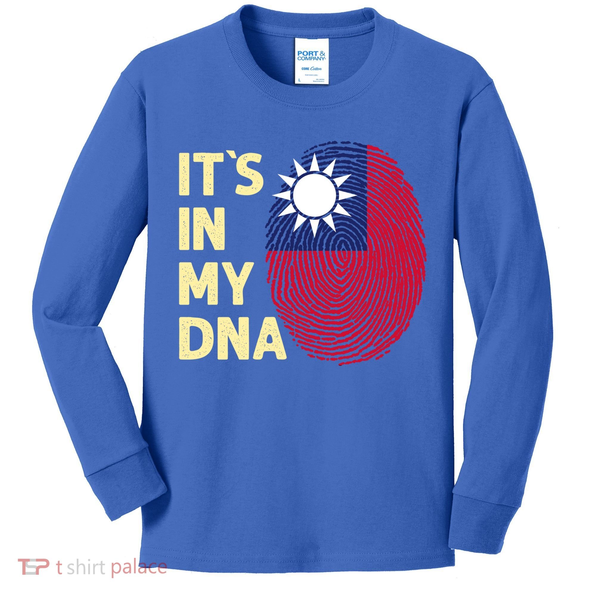 Taiwan In My Dna Taiwanese Flag Team Taiwan Gift Kids Long Sleeve Shirt