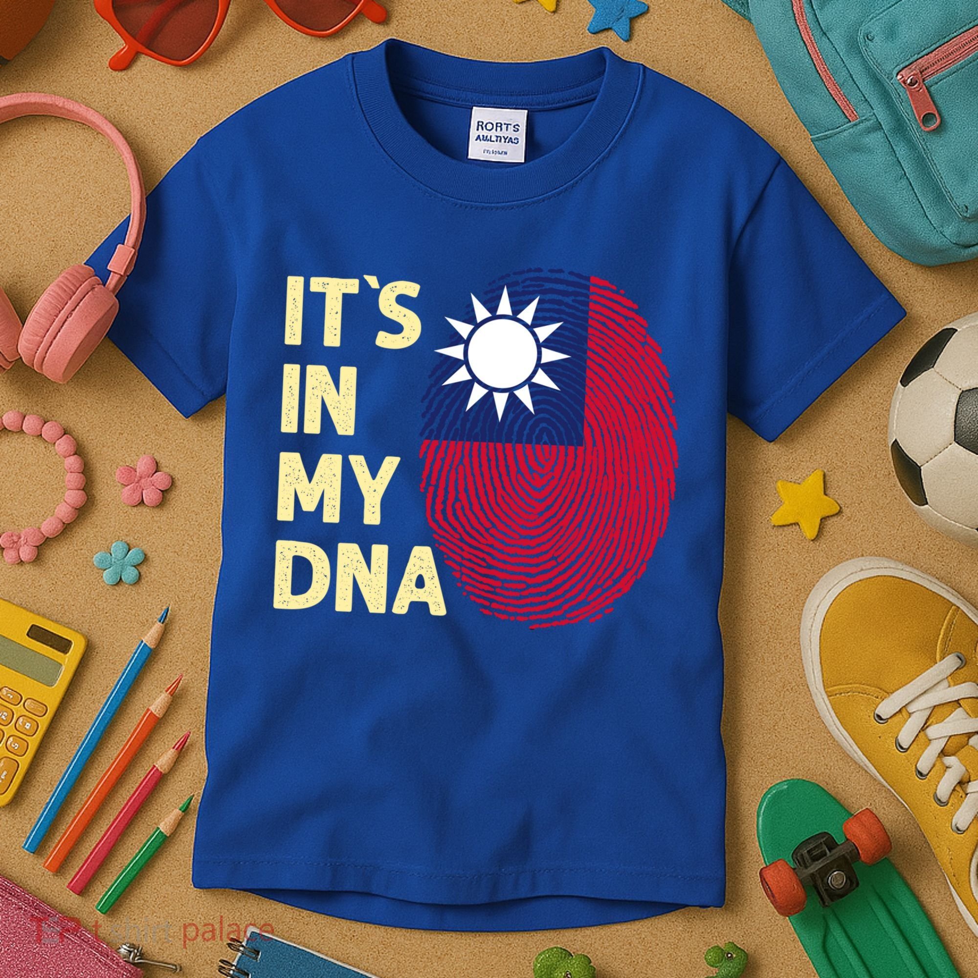 Taiwan In My Dna Taiwanese Flag Team Taiwan Gift Kids T-Shirt