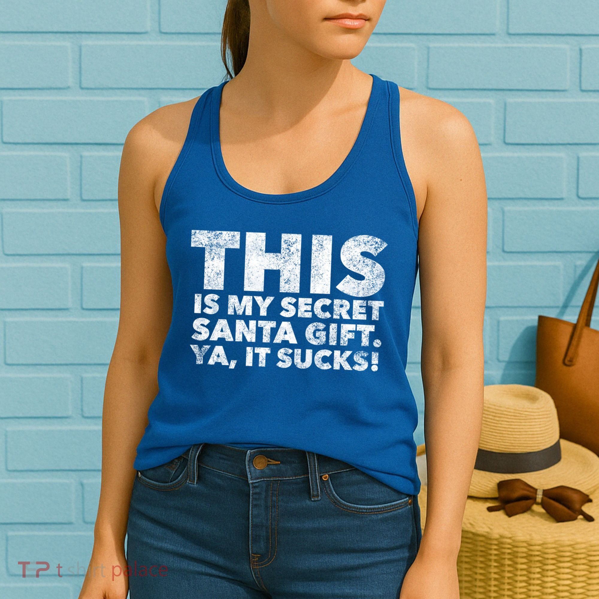 This Is My Secret Santa Gift Sucks Funny Christmas Quote Gift Women's Tank Top