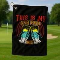 This Is My Garage Drinking Beer Gift For Beer Day Golf Towel thumb 1