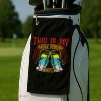 This Is My Garage Drinking Beer Gift For Beer Day Golf Towel thumb 2