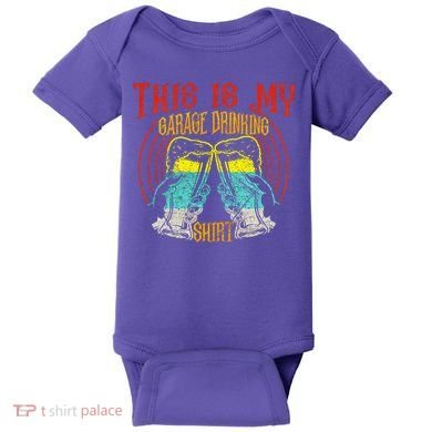This Is My Garage Drinking Beer Gift For Beer Day Baby Bodysuit