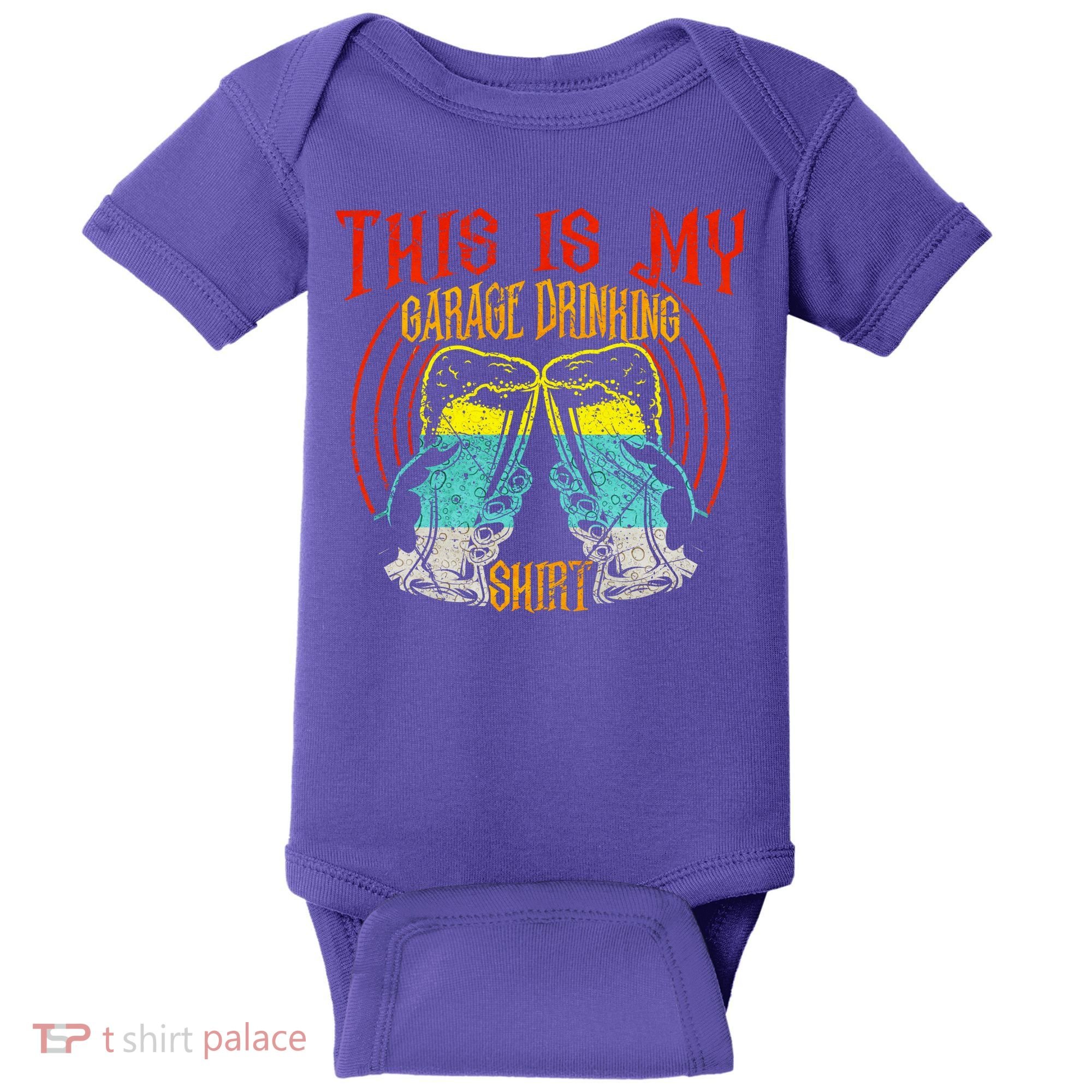 This Is My Garage Drinking Beer Gift For Beer Day Baby Bodysuit