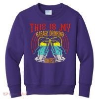 This Is My Garage Drinking Beer Gift For Beer Day Kids Sweatshirt thumb 0