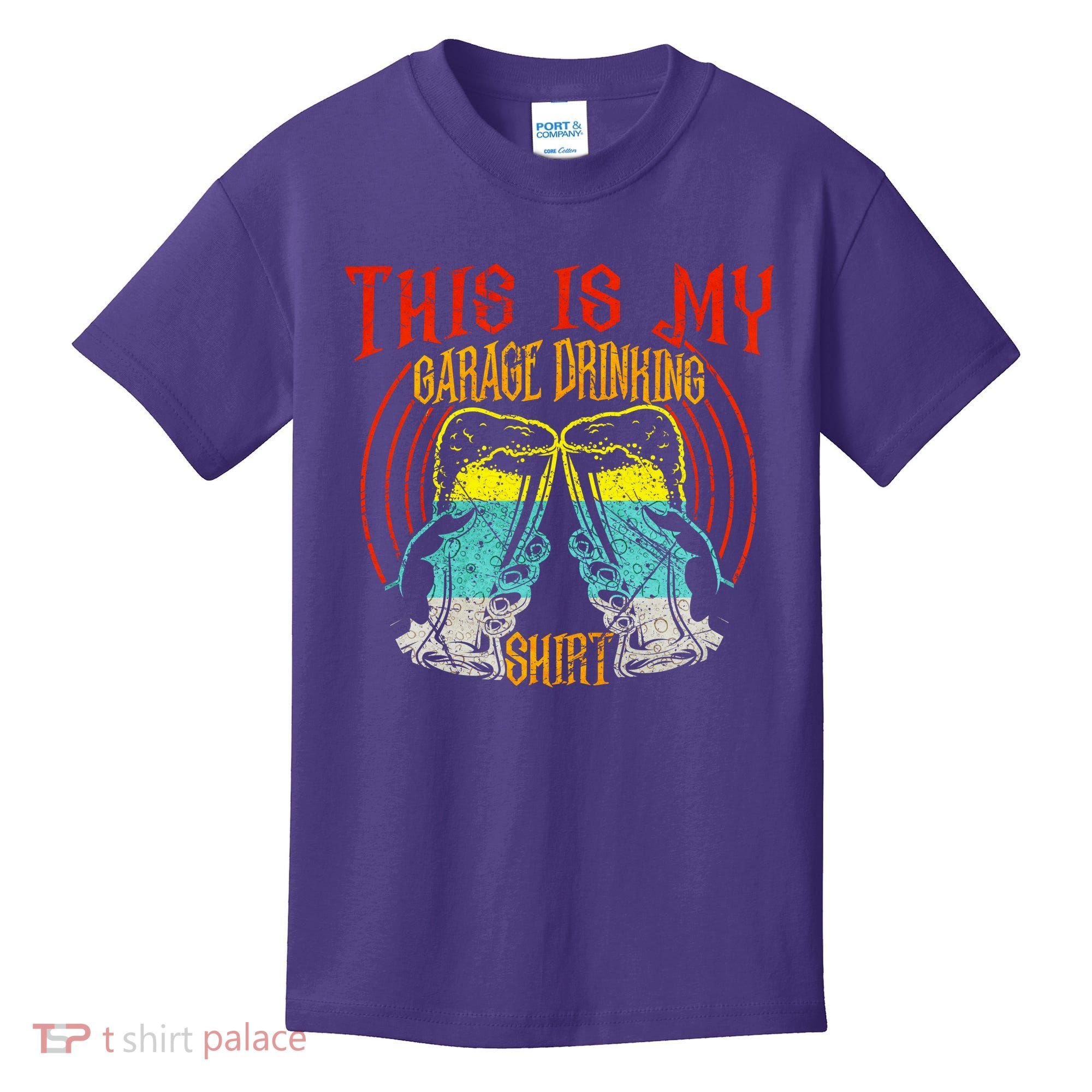 This Is My Garage Drinking Beer Gift For Beer Day Kids T-Shirt