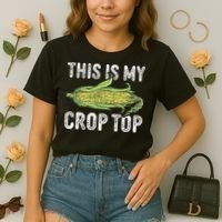 This Is My Crop Top Funny Farmer Farming Corn Lover Comfort Colors Boxy T-Shirt thumb 2