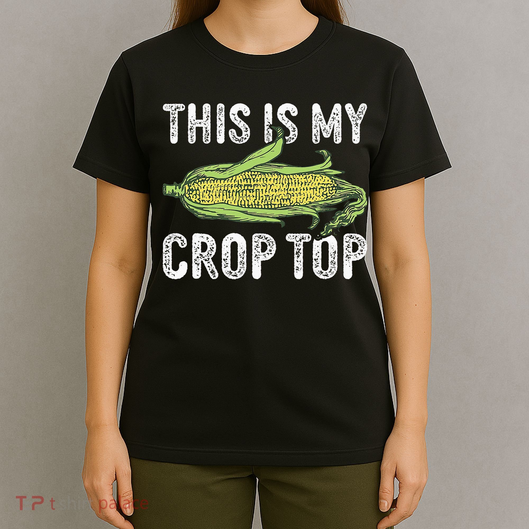 This Is My Crop Top Funny Farmer Farming Corn Lover T-Shirt