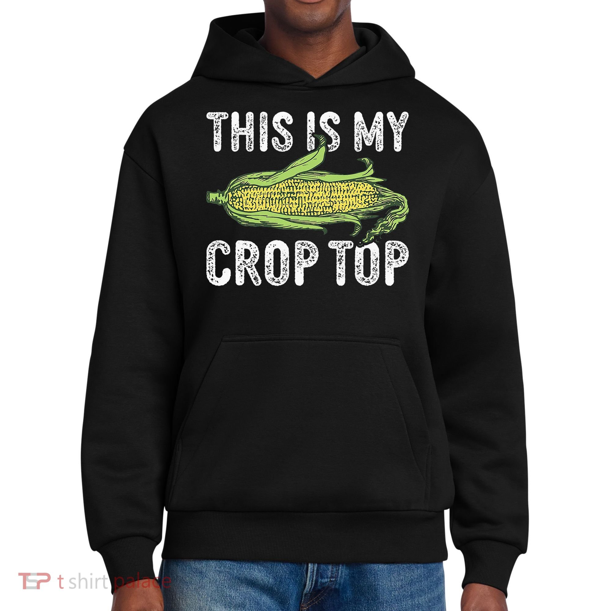 This Is My Crop Top Funny Farmer Farming Corn Lover District V.I.T. Heavyweight Hoodie