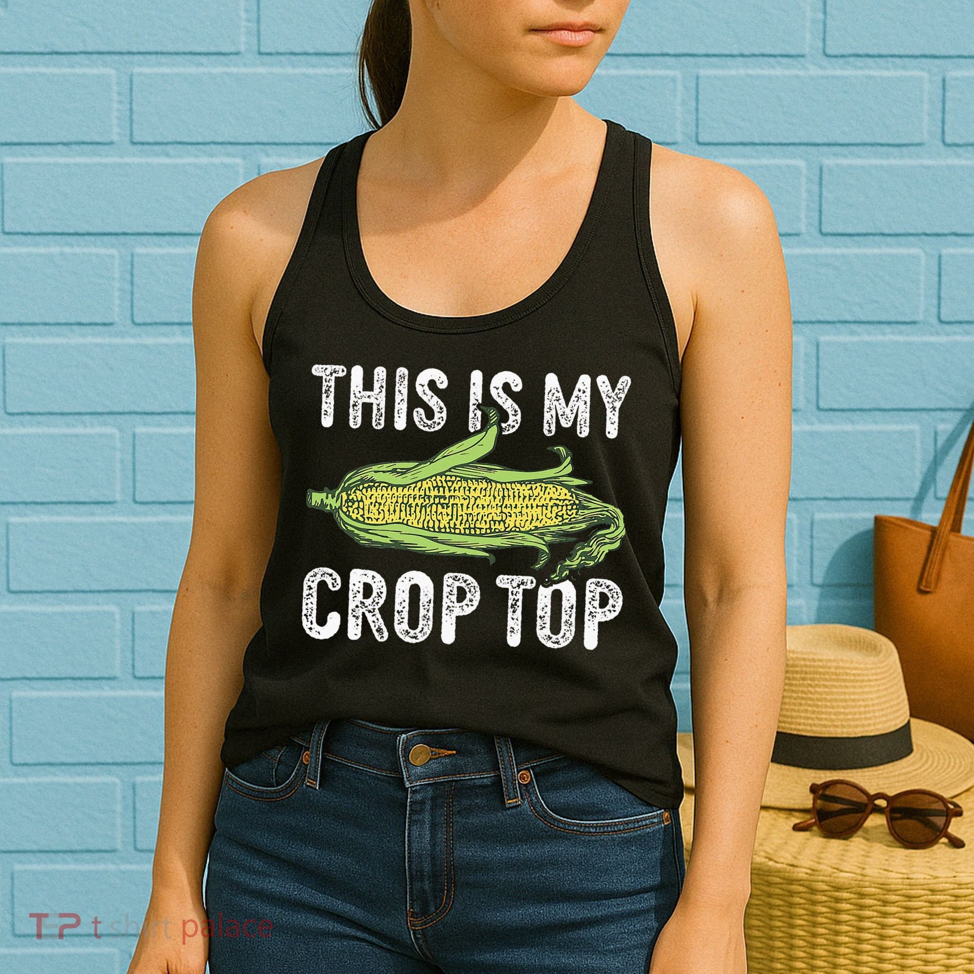 This Is My Crop Top Funny Farmer Farming Corn Lover Women's Tank Top
