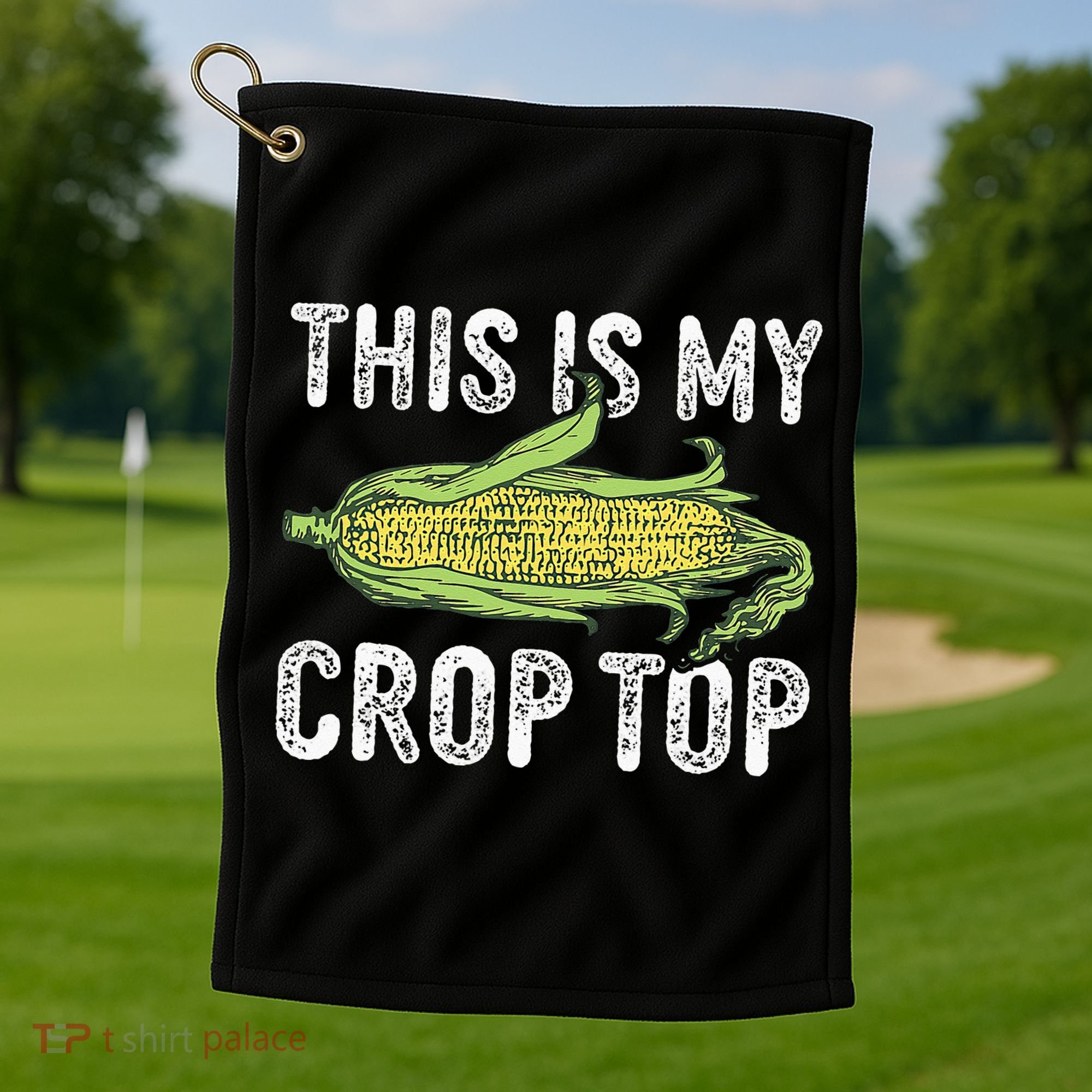 This Is My Crop Top Funny Farmer Farming Corn Lover Golf Towel