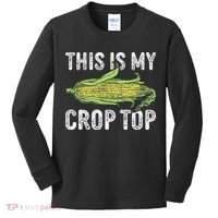 This Is My Crop Top Funny Farmer Farming Corn Lover Kids Long Sleeve Shirt thumb 0