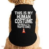 This Is My Human Costume Im Really A Traffic Cone Halloween Doggie Tank thumb 0