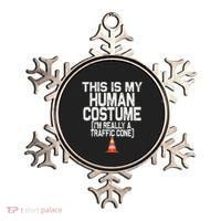 This Is My Human Costume Im Really A Traffic Cone Halloween Ornament thumb 0