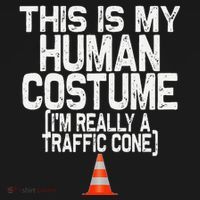 This Is My Human Costume Im Really A Traffic Cone Halloween Ornament thumb 1