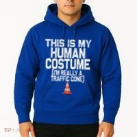 This Is My Human Costume Im Really A Traffic Cone Halloween Hoodie thumb 2
