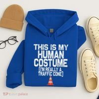 This Is My Human Costume Im Really A Traffic Cone Halloween Hoodie thumb 4