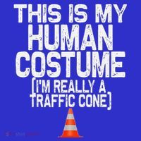 This Is My Human Costume Im Really A Traffic Cone Halloween Sweatshirt thumb 3