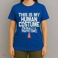 This Is My Human Costume Im Really A Traffic Cone Halloween T-Shirt thumb 4