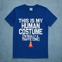 This Is My Human Costume Im Really A Traffic Cone Halloween T-Shirt thumb 5