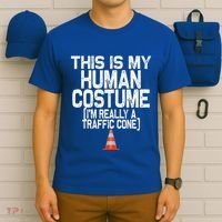 This Is My Human Costume Im Really A Traffic Cone Halloween T-Shirt thumb 6