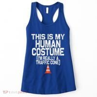 This Is My Human Costume Im Really A Traffic Cone Halloween Women's Tank Top thumb 0