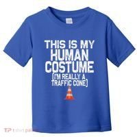 This Is My Human Costume Im Really A Traffic Cone Halloween Toddler T-Shirt thumb 0