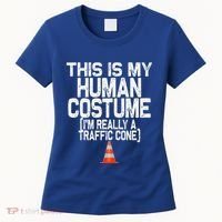 This Is My Human Costume Im Really A Traffic Cone Halloween Women's T-Shirt thumb 0
