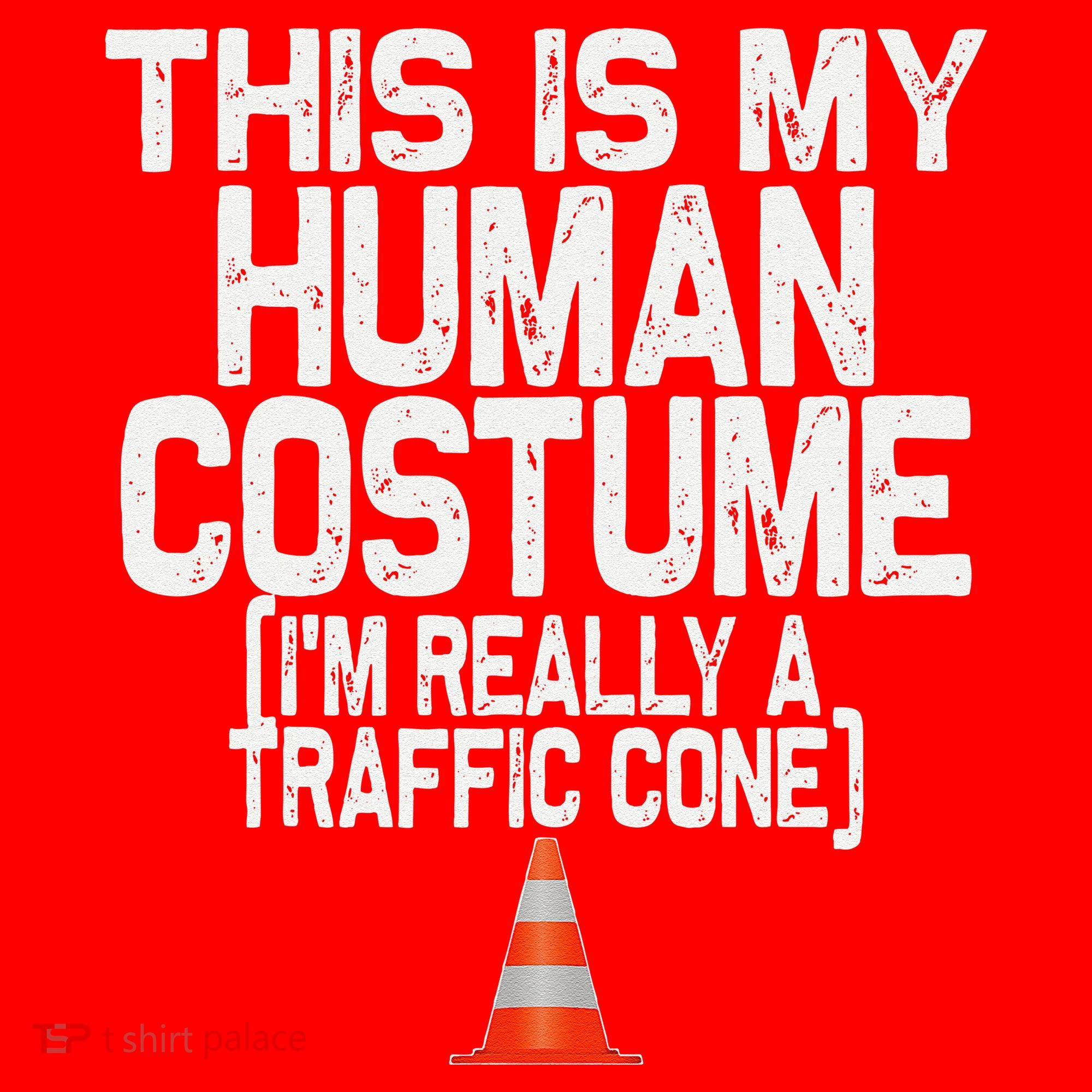 This Is My Human Costume Im Really A Traffic Cone Halloween Santa Hat