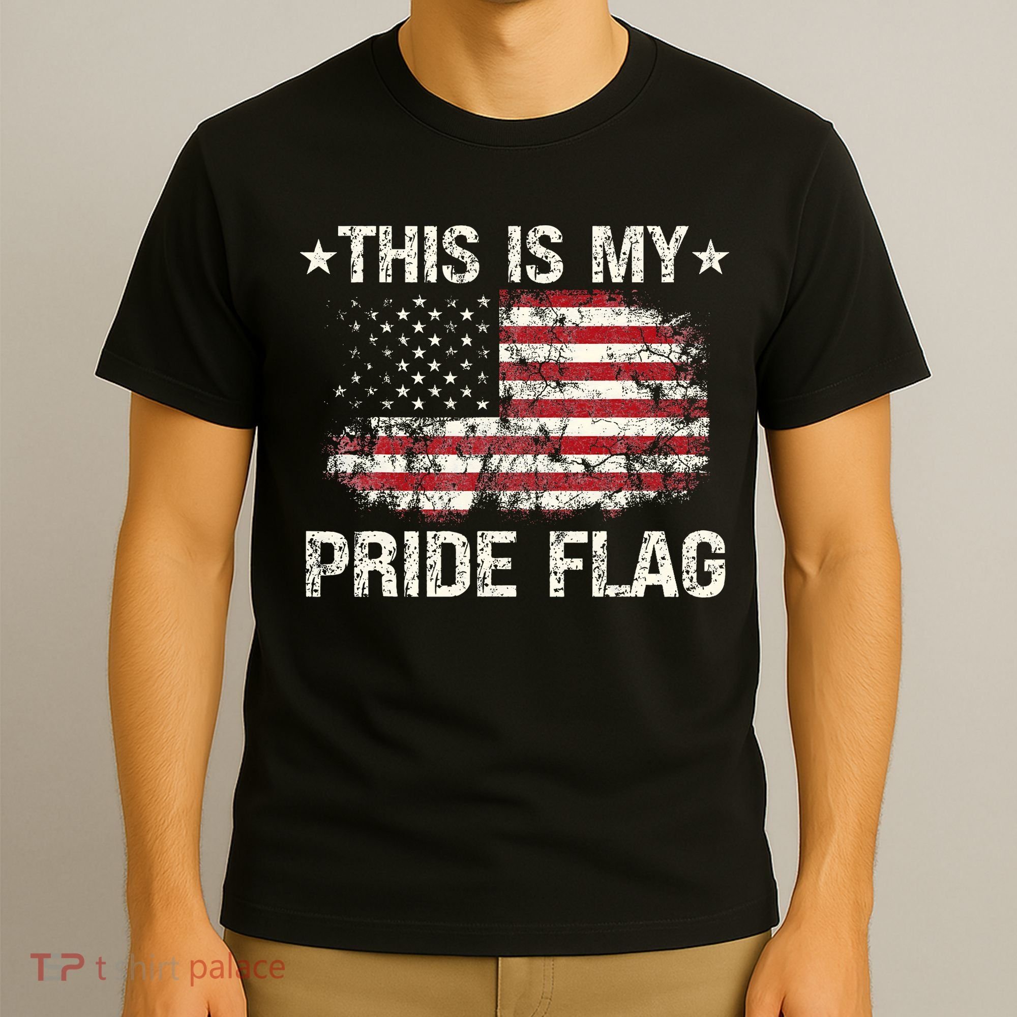 This Is My Pride Flag USA American 4th of July Patriotic T-Shirt